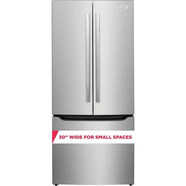 Gallery 30 in. 20 cu. ft. Standard Depth French Door Refrigerator in Stainless Steel with Internal Water Dispenser, image 1 of 15