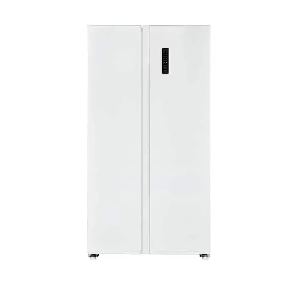 36 in. 18.8 cu. ft. Side by Side Refrigerator, Frost Free Defrost, LED Lighting, Recessed Handle in White, image 1 of 7