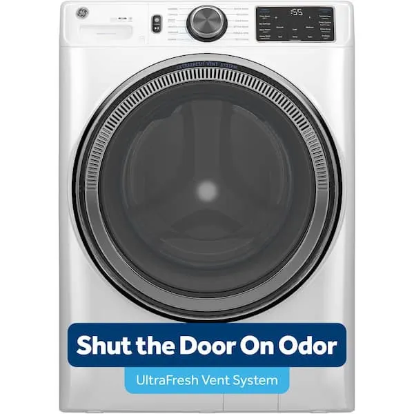 4.8 cu. ft. Smart White Front Load Washer with OdorBlock UltraFresh Vent System and Sanitize with Oxi, image 1 of 13