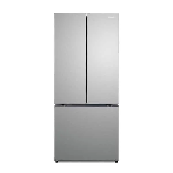 30 in. 17.5 cu. ft. Counter Depth 3-Door French Door Refrigerator Freezer Drawer and Recessed Handles in Stainless Steel, image 1 of 11