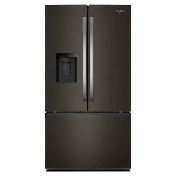 36 in. 30 cu. ft Standard Depth French Door Refrigerator in Print Resist Black-Stainless w/ In-Door Water and Ice Maker, image 1 of 12