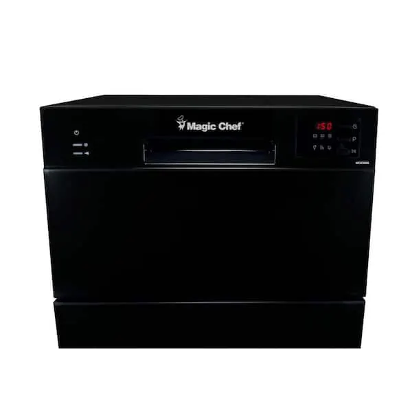 21 in. Black Electronic Countertop 120-volt Dishwasher with 6-Cycles, 6 Place Settings Capacity, image 1 of 11