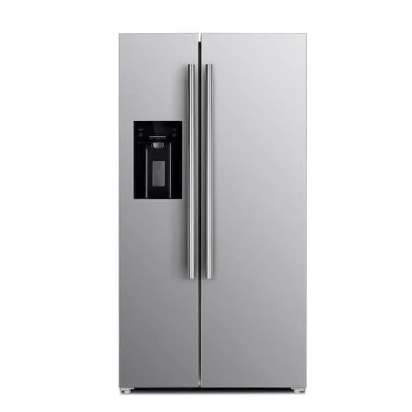 36 in. W x 29.86 in. D 20 cu. ft. Side by Side Refrigerator in Stainless Steel with Ice Maker, image 1 of 9