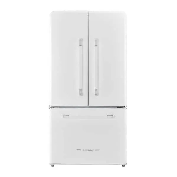Classic Retro 36 in 21.4 cu. ft. 3-door French Door Refrigerator with Ice Maker in Marshmallow White, Counter Depth, image 1 of 14