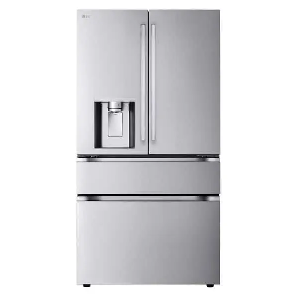 29 cu. ft. Smart Standard-Depth MAX 4-Door French Door Refrigerator w/ Full-Convert Drawer in PrintProof Stainless Steel, image 1 of 15