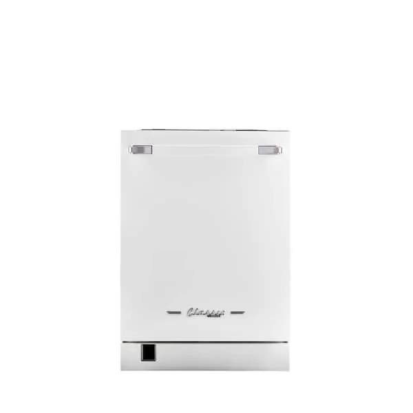 24" Classic Retro Panel Ready Dishwasher in Marshmallow White, image 1 of 8
