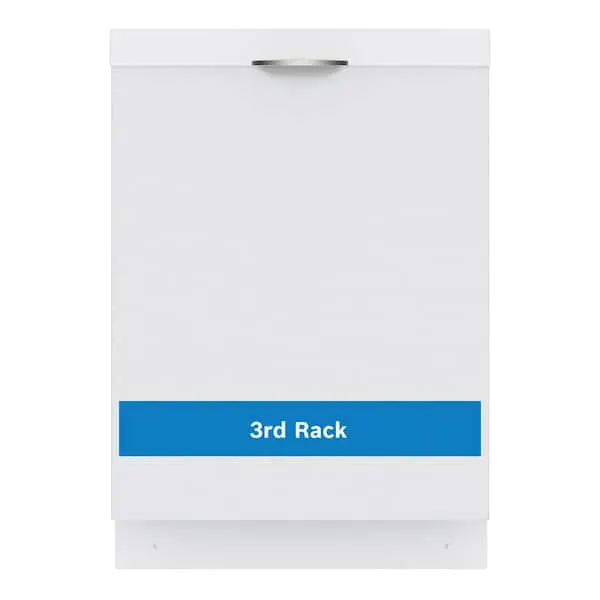 300 Series 24 in. White Top Control Tall Tub Dishwasher with Stainless Steel Tub and 3rd Rack, Quiet 46 dBA, image 1 of 14