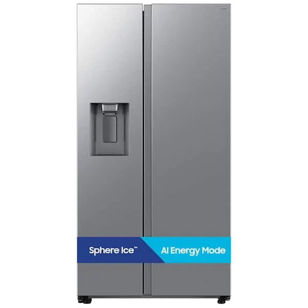 27.4 cu. ft. Standard Depth Side-by-Side Refrigerator in Stainless Steel with Sphere Ice & External Water& Ice Dispenser, image 1 of 15