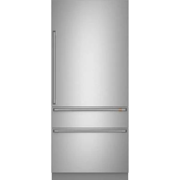 36 in. 20.1 cu. ft. Built-In Bottom Freezer Refrigerator in Stainless Steel with Convertible Middle Drawer, RH Swing, image 1 of 11