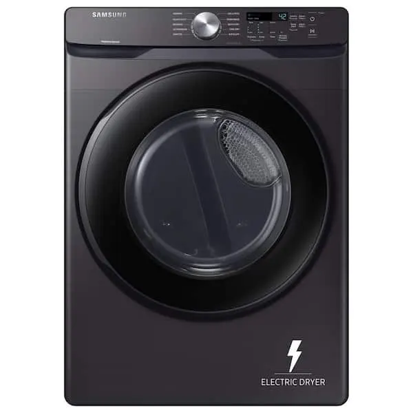 7.5 cu. ft. Vented Stackable Electric Dryer in Brushed Black with Sensor Dry, image 1 of 11