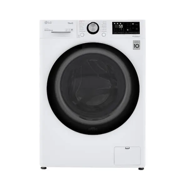 24 in. W 2.4 cu. ft. SMART All-in-One Compact Front Load Washer & Ventless Dryer Combo in White with Steam, image 1 of 14