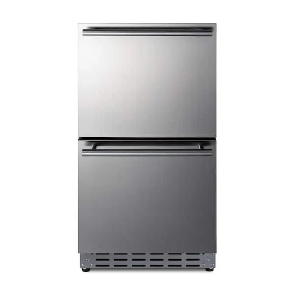 3.4 cu. ft. Under Counter Double Drawer Refrigerator in Stainless Steel, ADA Compliant, image 1 of 9