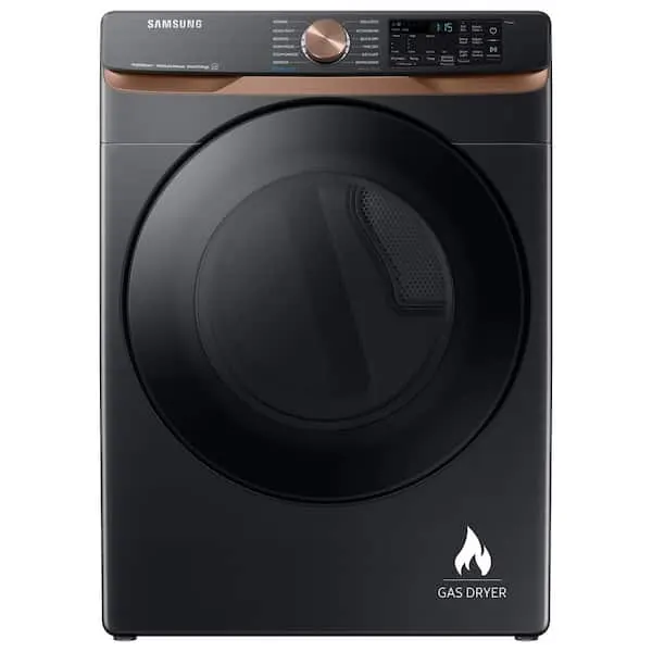 7.5 cu. ft. Vented Smart Gas Dryer in Brushed Black with Steam Sanitize+ and Sensor Dry, image 1 of 15