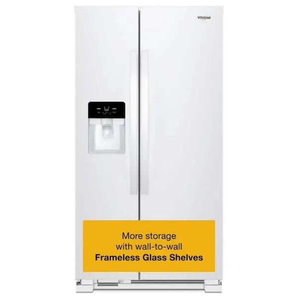 25 cu. ft. Side by Side Refrigerator in White, image 1 of 14