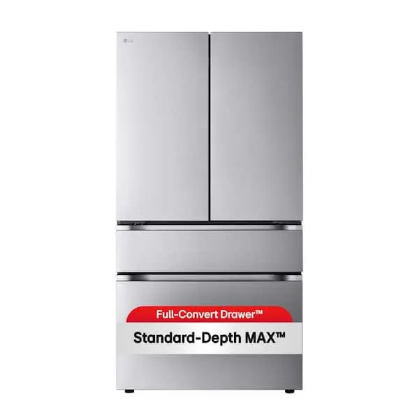 30 cu. ft. SMART Standard Depth MAX French Door Refrigerator with Internal Water Dispenser in PrintProof Stainless Steel, image 1 of 14