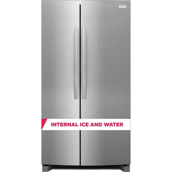 Gallery 36 in. 26 cu. ft. Standard Depth Side-by-Side Refrigerator in Stainless Steel with Internal Water Dispenser, image 1 of 16