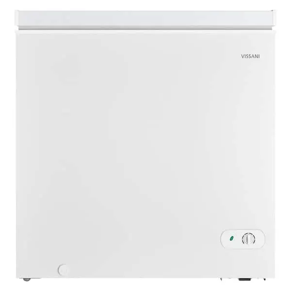 7 cu. ft. Manual Defrost Chest Freezer with LED Light Type and Removable Storage Basket in White, Garage Ready, image 1 of 9