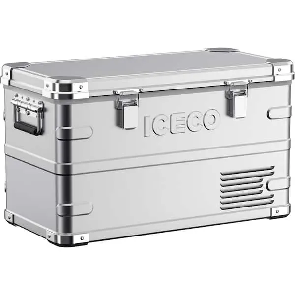 APL35 Aluminum 1.24 cu. ft. Manual Defrost Dual Zone Portable Freezer in Silver, image 1 of 10