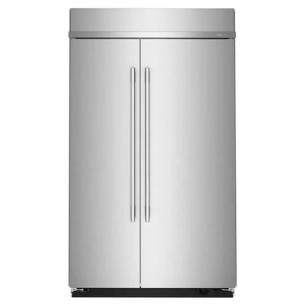 48 in. 30 cu. ft. Built-In Side-by-Side Refrigerator in Stainless Steel with PrintShield Finish with Platinum Interior, image 1 of 8