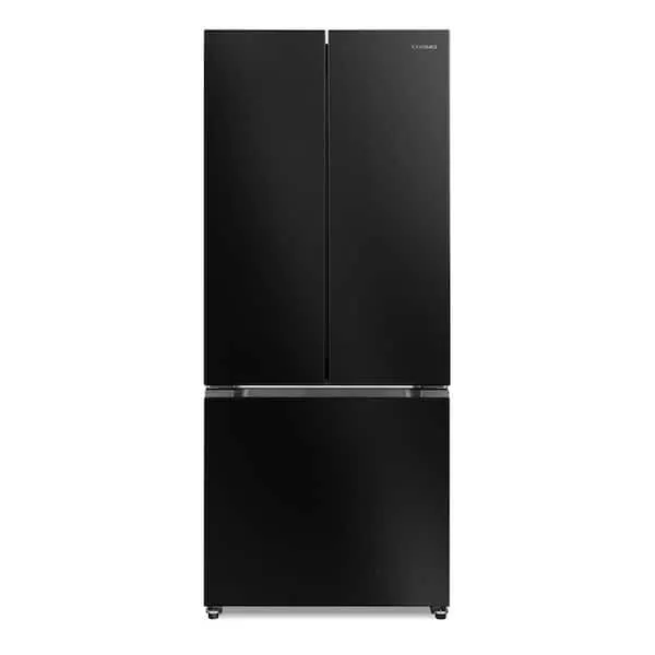 30 in. Vista Collection 17.5 cu. ft. Counter Depth 3-Door French Door Refrigerator, Freezer Drawer, Matte Black, image 1 of 11