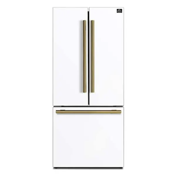 Espresso Gallipoli 30 in. French Door White Refrigerator, 17.5 cu. ft. Capacity with Ice Maker, image 1 of 15