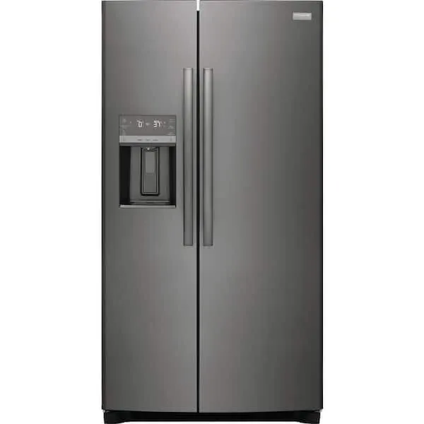 Gallery 36 in. 22.3 cu. ft. Counter Depth Side by Side Refrigerator in Smudge-Proof Black Stainless Steel, image 1 of 15