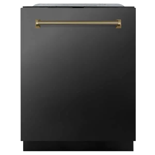 Autograph 24 in. Monument 3rd Rack Top Touch Control Dishwasher in Black Stainless Steel and Bronze Helix Handle, 45dBa, image 1 of 14