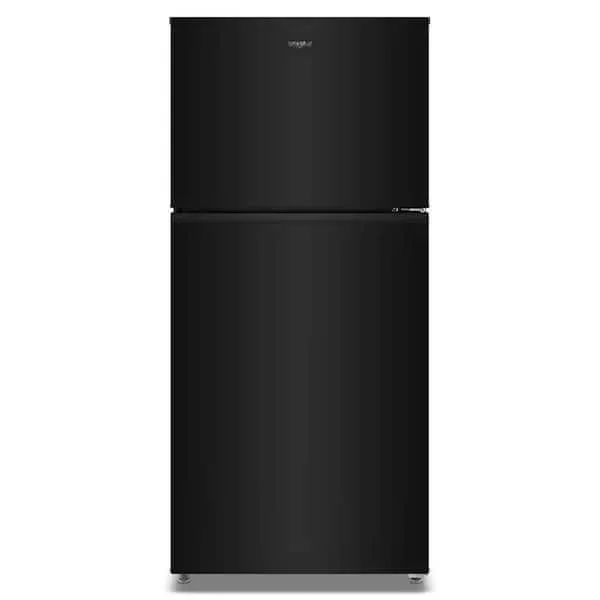 29.5 in. 19.3 cu. ft. Freestanding Top Freezer Refrigerator in Black with Total Coverage Cooling, image 1 of 3