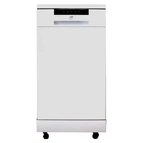 18 in. White Electronic Portable 120-volt Dishwasher with 6-Cycles with 8 Place Setting Capacity, image 1 of 11
