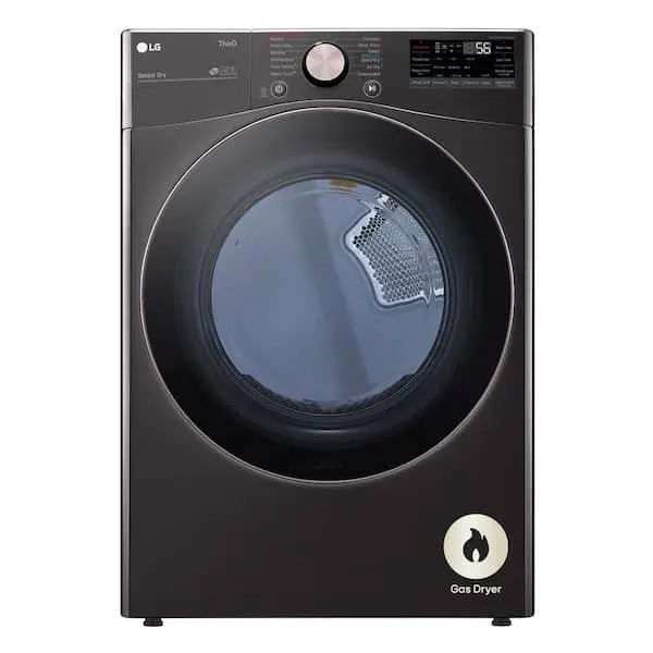 7.4 Cu. Ft. Vented SMART Stackable Gas Dryer in Black Steel with TurboSteam and Sensor Dry Technology, image 1 of 15