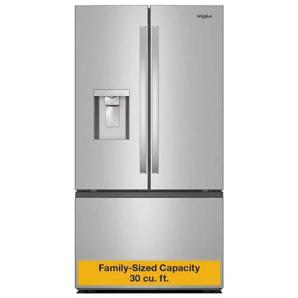 36 in. 30 cu. ft. Standard Depth French Door Refrigerator in Fingerprint Resistant Stainless Finish with Dual Ice Makers, image 1 of 13