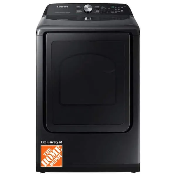 7.4 cu. ft. Vented Gas Dryer in Brushed Black with Steam Sanitize+, image 1 of 13