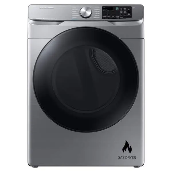 7.5 cu. ft. Smart Vented Gas Dryer in Platinum with Steam Sanitize+, image 1 of 13