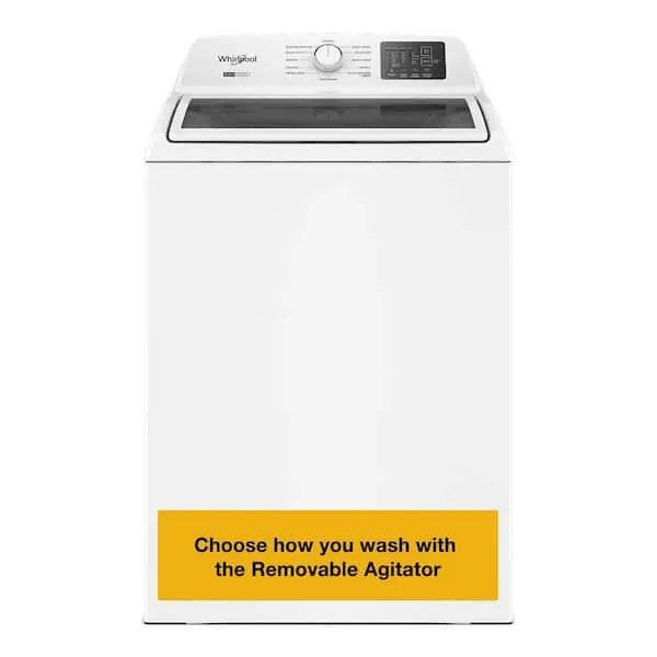 4.3 cu. ft. Top Load Washer in White with 2-in-1 Removable Agitator and Soft Close Glass Lid, image 1 of 15