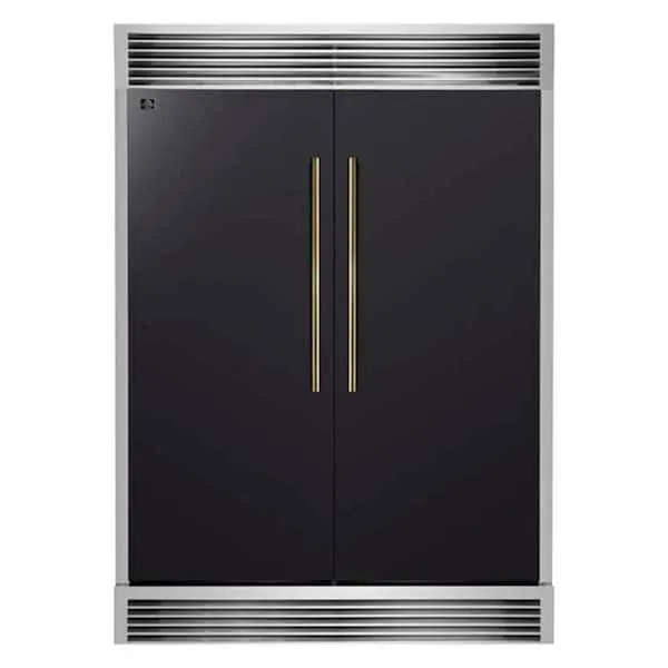 Maderno 2-Piece 56-Inch Convertible Refrigerator in Black, 27.2 cu. ft., with Decorative Grill-60-Inch Wide, image 1 of 10