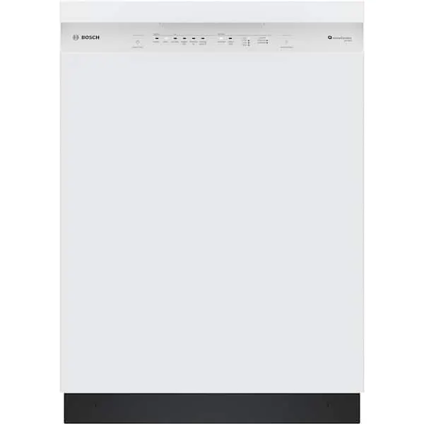 100 Series 24 in. White Front Control Smart Built-In Stainless Steel Tub Dishwasher, Quieter 48 dBA, image 1 of 14