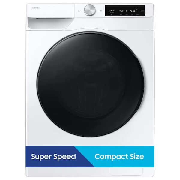 2.5 cu. ft. 24 in. Stackable Compact Front Load Washer in White with Super Speed Wash & Steam, image 1 of 16