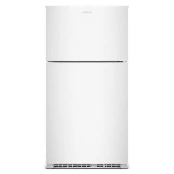 32.5 in. 21 cu. ft. Wide Top-Freezer Refrigerator in White With Dual Crisper Drawers, image 1 of 5