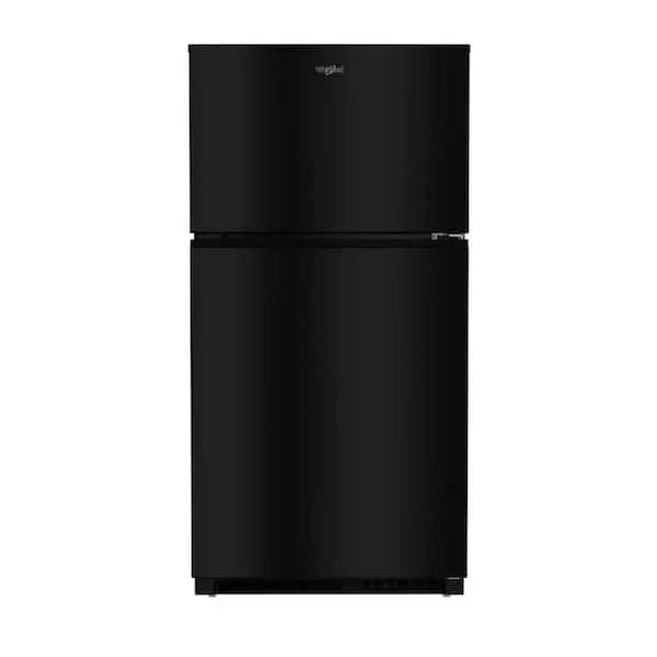 32.8 in. 21.3 cu. ft. Freestanding Top Freezer Refrigerator in Black with Total Coverage Cooling, image 1 of 2