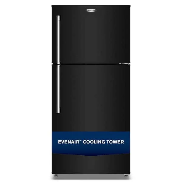 30 in. 19 cu. ft. Freestanding Top Freezer Refrigerator in Black with Garage Mode, image 1 of 15