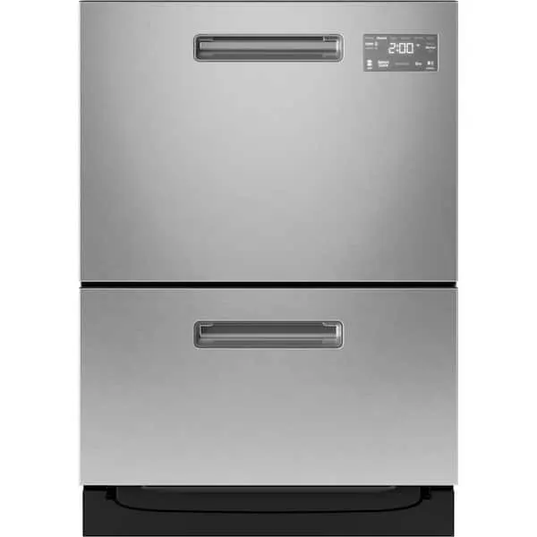 Profile 24 in. Front Control Double Drawer Dishwasher in Stainless Steel with 6-Cycles, 45 dBA/48dBA, image 1 of 10