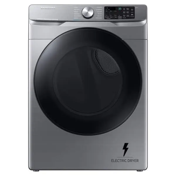 7.5 cu. ft. Vented Smart Stackable Electric Dryer in Platinum with Steam Sanitize+, image 1 of 15