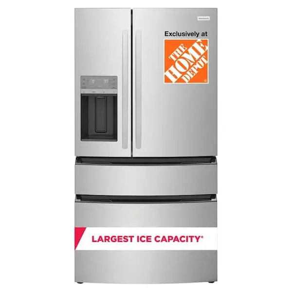 36 in. 26 cu. ft. Standard-Depth 4-Door French Door Refrigerator in Fingerprint-Resistant Stainless Steel Look, image 1 of 14