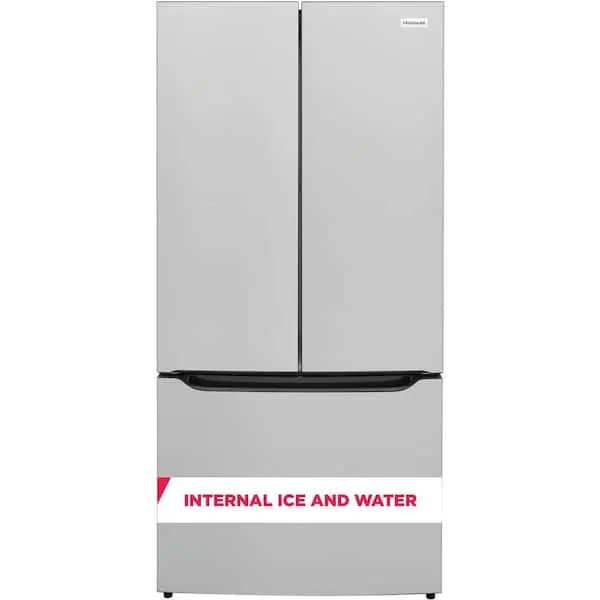 33 in. 20 cu. ft. Counter-Depth French Door Refrigerator in Stainless Steel Look with CrispSeal crispers, image 1 of 15