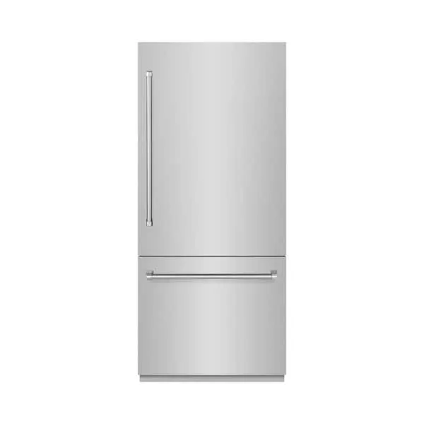 36 in. 19.8 cu. ft. Built-in Bottom Freezer Refrigerator with Water Dispenser and Ice Maker in Stainless Steel, image 1 of 10