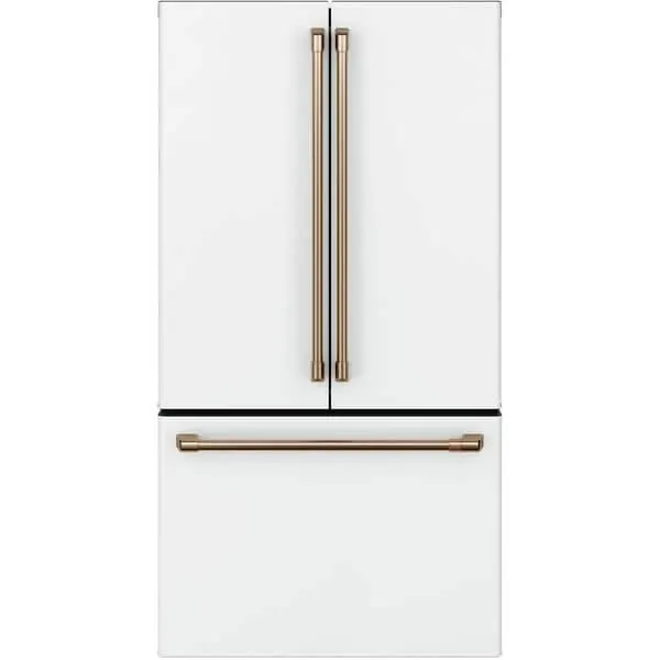 23.1 cu. ft. Smart French Door Refrigerator with Internal Water Dispenser in Matte White, Counter Depth and ENERGY STAR, image 1 of 10