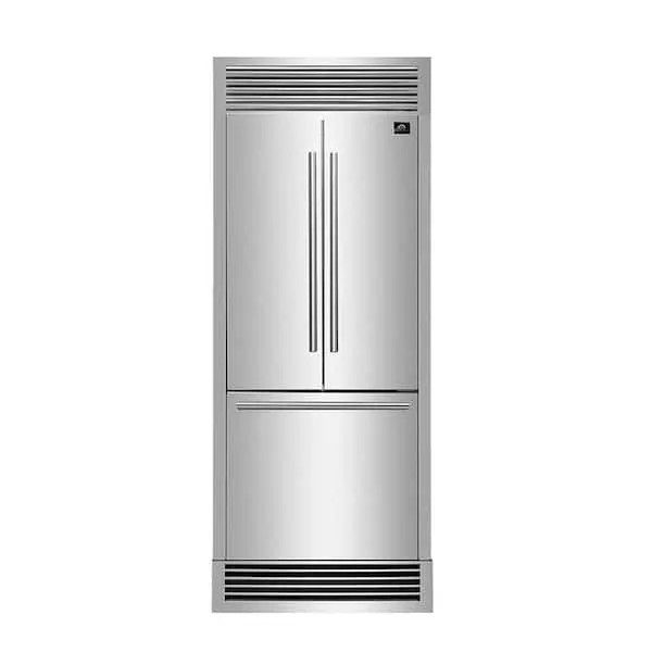 Gallipoli 30 in. French Door Refrigerator, Decorative Grill - 34 in. Wide, Stainless Steel, image 1 of 15