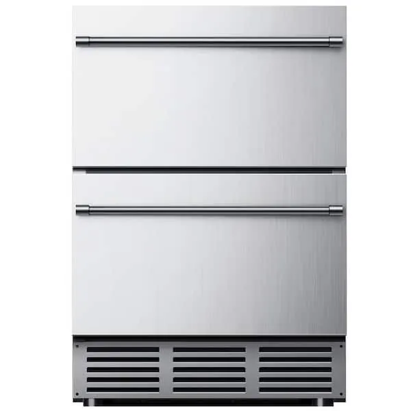 23.5 in. 5 cu. ft. 160 Can Built-In and Standard Beverage Refrigerator in Stainless Steel with UV-Blocking, image 1 of 8