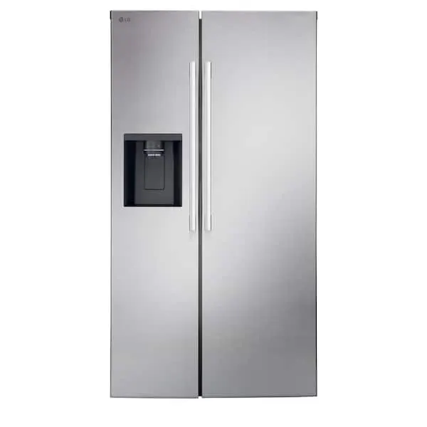 27 cu. ft. Side-by-Side Standard Depth Slim In Door Ice and Water Dispenser in PrintProof Stainless Steel Wi-Fi enabled, image 1 of 16