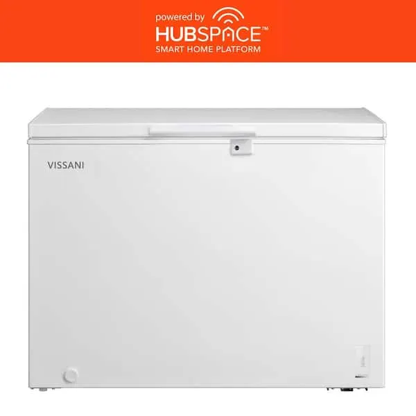 8.8 cu. ft. Smart Manual Defrost Convertible Garage Ready Chest Freezer in White, Powered by Hubspace, image 1 of 13